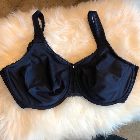 NWOT Wacoal 34G Basic Beauty Navy Spacer Full Figure Seamless Underwire Bra - Picture 2 of 5